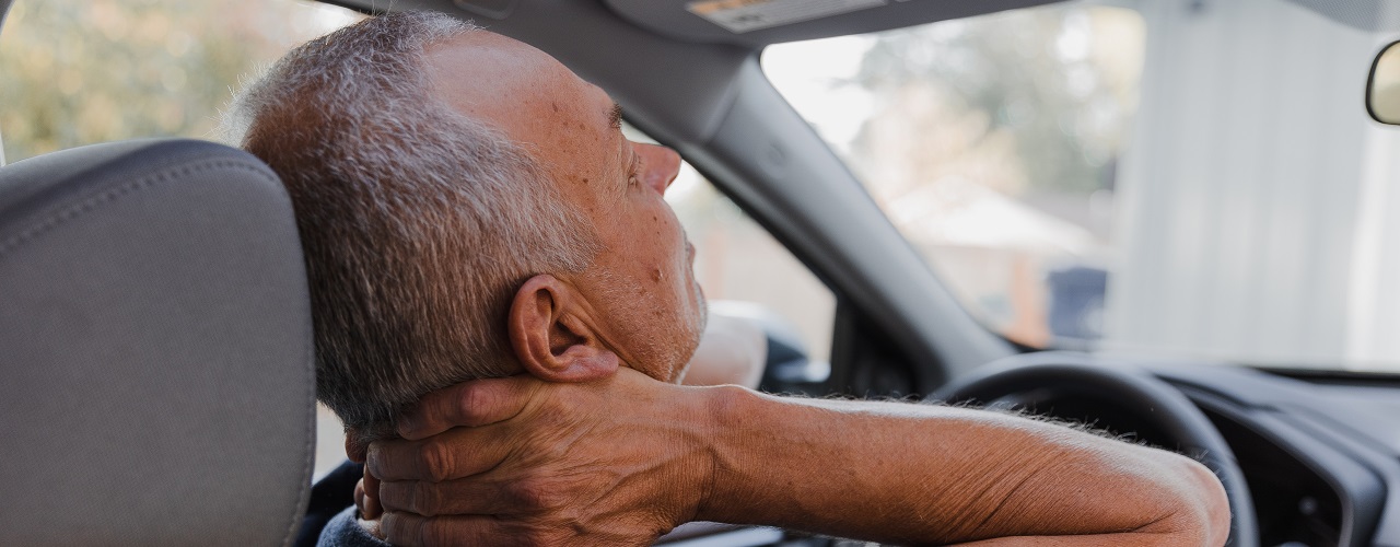 Middle-aged man with neck pain